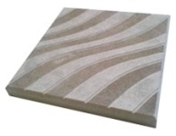 Плитка тротуарная «Квадрат Волна» 30х30х3см цвет бетона серый