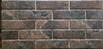 Прямая Термопанель с клинкерной плиткой Керамин, серия Колорадо 4, коричневая,  рельеф, глазурованная